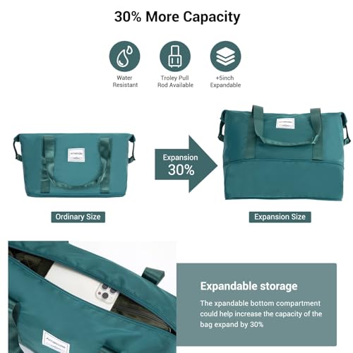 Durable 5-Piece Dark Green ABS Luggage Set with Wheels and Lock - Lightweight Travel Solution2