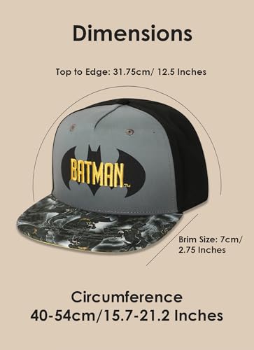 Image of Kidsville Official DC Comics Batman Cap for Kids Boys & Girls | Adjustable Closure