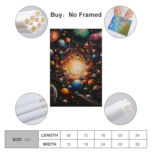Cosmic Galaxy Murale grand format 50x75 poster de décoration murale moderne