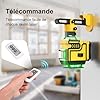 Niveau Laser avec Trepied - ansigtny Niveaux Laser Chantier 4 x 360° Autonivelant, 4D 16 Lignes Vert Laser Rotatif Professionnel Laser Level en Croix avec 1.6 M Trépied, Batterie 5400mAh, Télécommande