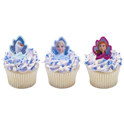 DecoPac Frozen II Rings, Cupcake Decorations Featuring Elsa, Anna, And Olaf For Birthday And Christmas Celebrations - 24 Pack by DecoPac - Image 8