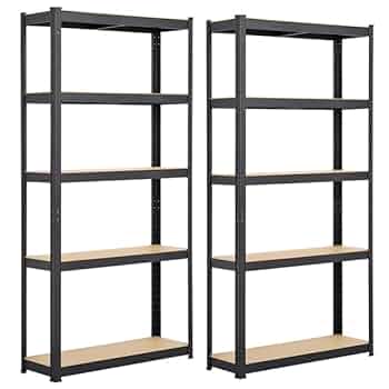 2個セット　スチールラック　5段　幅90cm メタルラック　ブラック Amazon｜メタルラック 5段 幅90 メタルシェルフ アイリス