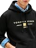 Sudadera con capucha de algodón de peso medio para hombre Tommy Hilfiger con gráfico apilado impreso en el pecho 4