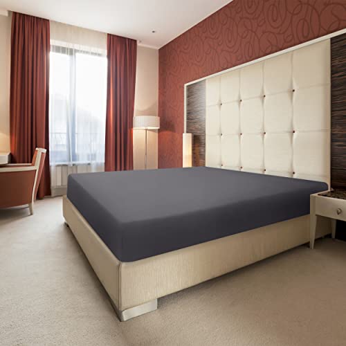 Utopia Bedding - Spannbettlaken 180x200cm - Grau - Gebürstete Polyester-Mikrofaser Spannbetttuch - 35 cm Tiefe Tasche – Bild 4