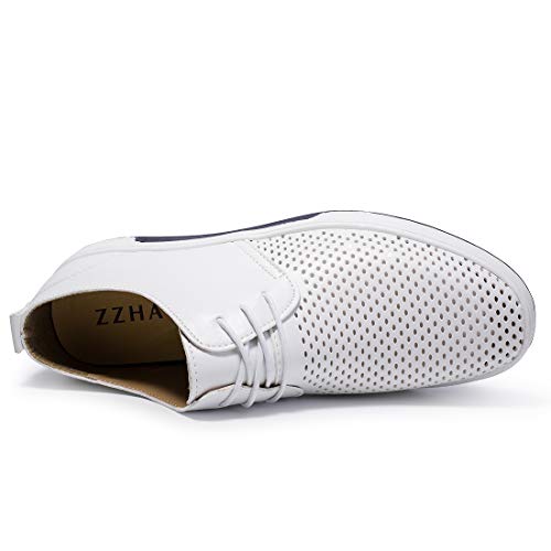 Image of ZZHAP Men's Casual Oxford Shoes Breathable Flat Fashion Sneakers