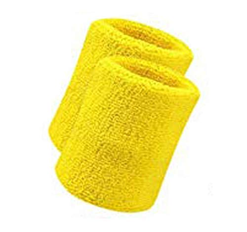 SportsFitt Sweatband/Wrist Band/Wrist Support for Gym and Sports (One Pair)(Yellow) (B07NVRHKDR) Amazon Price History, Amazon Price Tracker