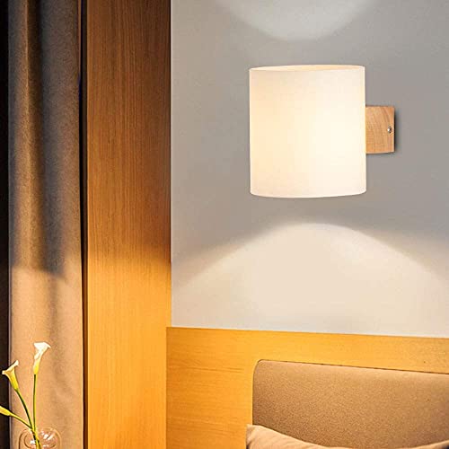 Lámpara de pared de madera nórdica para pasillos oscuros sin espacio 6