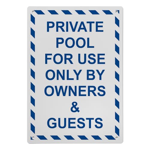 Private Pool For Use Only By Sign, 8.5 x 11 in