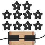 Weqizuerqi Kabeldurchführungen für die Wand,10 Stück Silikon Kabeldurchführung Wanddurchführung,Sternförmige Kabelmanagement Lösung - Für Heimkino Entertainment-Center Wohnung