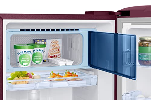 Image of Samsung 215L 4 Star Inverter Direct-Cool Single Door Digi-Touch Refrigerator Appliance (RR23C2E24NJ /HL,Orange Blossom Red)