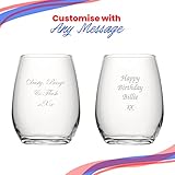 Personalised Engraved Novelty Stemless Wine Glass with Crazy Dog Lady Design, Add a Personalised Message to The Reverse, Laser Engraved, Gift Box Included, Dog Lover Gift - Image 7