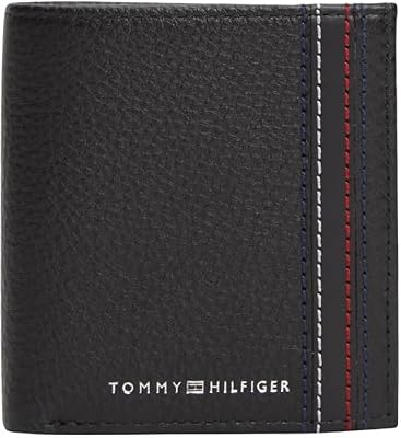 Tommy Hilfiger Uomo Borsello Central Trifold in Pelle, Nero (Black), Taglia Unica