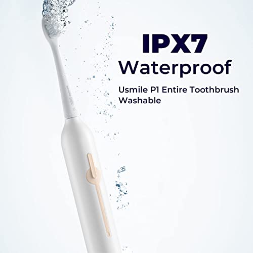 Usmile Electric Toothbrush, Usb Rechargeable Sonic Electric Toothbrush For Adults, Whitening Toothbrush With Smart Timer, 4-Hour Fast Charge For 6 Months, P1 White #TOP6