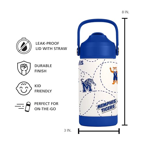 Image of Logo Brands NCAA Mascot Stainless-Steel Kids Bottle -Soft Silicone Mouthpiece, Easy To Carry, Kid-Friendly Design- Great For School & On-The-Go