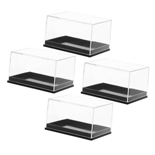 VINTORKY 4pcs Box Mineral Storage Case Display Cabinet Gemstones Boxes Specimen Storage Case Samples Container Displays Display Case Jewellery Tray Mineral Specimen Containers Plastic