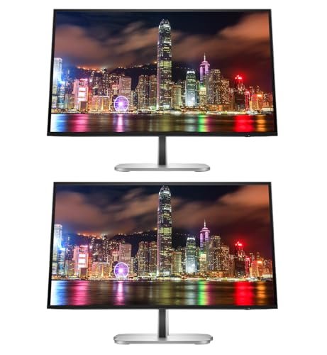 Image of HP Series 5 Pro 27-inch 527pu Full HD (1920 x 1080) 120Hz 5ms LCD IPS Monitor, 2-Pack Bundle, Low Blue Light, Daisy Chain, Dock, HDMI, DisplayPort, USB Hub, USB-C with 100W PD