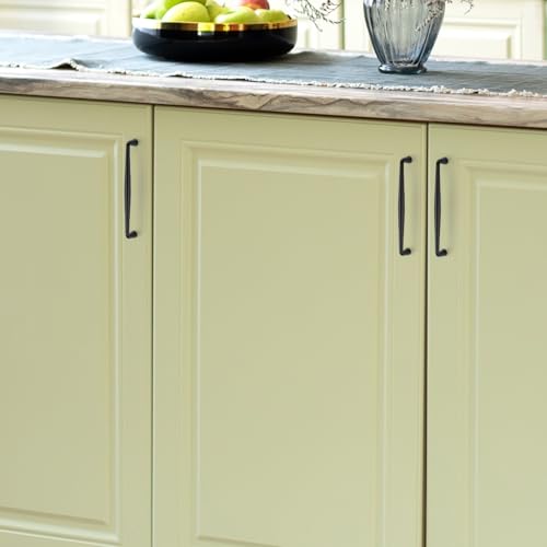 Image of Ravinte 30 Pack 6-1 /4 Inch Matte Black Kitchen Cabinet Handles Solid Zinc Alloy Cabinet Pulls Cupboard Hardware Drawer Handles