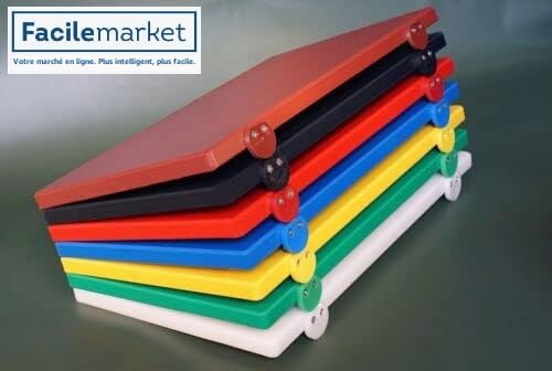 Planche à découper en polyéthylène professionnel Noir 60 x 40 x 2 avec Fermi Made in Italy