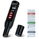 Mcbazel pH測定器 水質測定器 7 in 1 多機能 水質テスター pH/EC/TDS/塩分/比重/ORP/温度 自動温度補正 HOLD機能 IP67防水 pHバッファーーパウダー付き ブラック