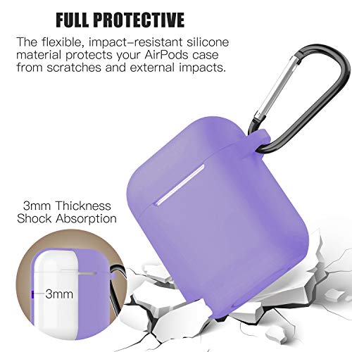 HAndPE Capa protetora completa de silicone [LED frontal visível] para Apple Airpods 2 [Compatível co