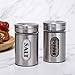 Salt and Pepper Shakers Stainless Steel and Glass Set (silver)
