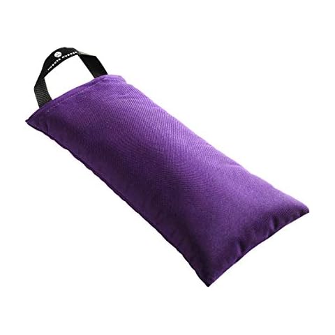Hugger Mugger Ungefüllter Yoga-Sandsack mit 4,5 kg, Violett - verleiht Ihren Posen Gewicht, Reißverschlussbezug, Stabiler Griff, langlebiges Material, Nicht mit Sand gefüllt Cover