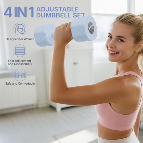 20% Off Adjustable Dumbbell Set for Women - 4-in-1 Home Weights - Image 3
