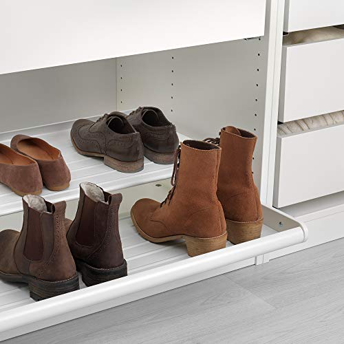 KOMPLEMENT étagère à chaussures extractible blanche 100x58 cm : stop aux chaussures écrasées - 5