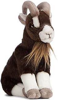 Living Nature Brown Goat, Realistic Soft Cuddly Goat Toy, Naturli Eco-Friendly Plush, 21cm