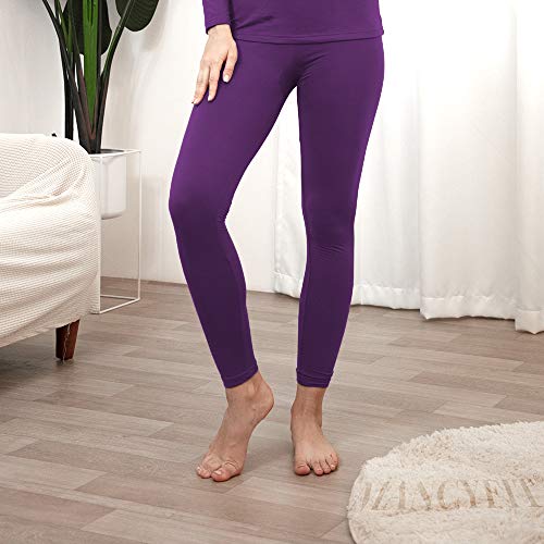 Image of MANCYFIT Thermal Leggings for Women Fleece Lined Pants Long Underwear Bottoms