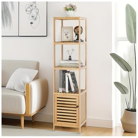 Bamboo 5-Layer Bathroom Shelf Cover