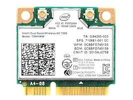 Intel Dual Band Wireless-AC 7260 7260HMW Half Mini PCIe PCI-Express WLAN WiFi Card Module 802.11 ac/a/b/g/n 867Mbps Bluetooth BT