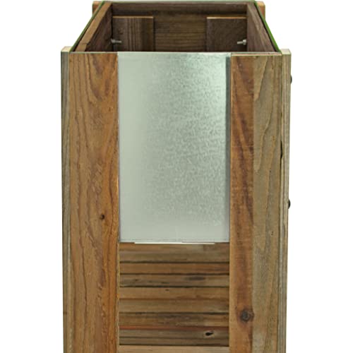 Est. Lee Display L D 1902 Raised Bed Planter Box On Wheels Cast Iron Swivel Casters With Brakes Elevated Containerized Galvanized Steel Potting Box And Shelf 39In Length X 33In Height X 15In #TOP1