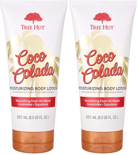Image of Tree Hut Coco Colada Moisturizing Body Lotion, Ceramide and Squalene Formula Helps Protect Skin, Long-lasting Hydration Leaves Skin Feeling Soft & Moisturized, 8.5 fl oz. (Pack of 2)