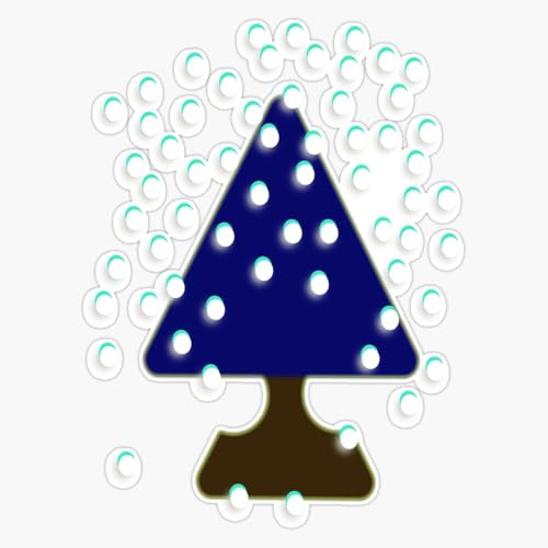 Snow Fell On The Trees and A Beautiful Winter Began. Sticker Decal Laptop Car Window Vinyl 5"