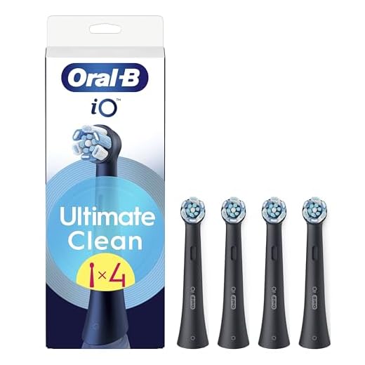 Oral-B Series iO Ultimate Clean Cabezales De Recambio Originales, Pack de 4 Recambios Negros Para Cepillos De Dientes Eléctricos Oral-B iO, Eliminación Profunda De La Placa Bacteriana