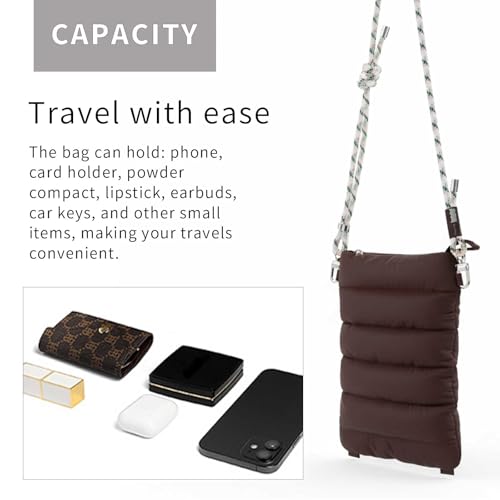 ACUARIO Small Crossbody Bag for Women, Lightweight Nylon Crossbody Bags, Trendy Womens Purse Fashion Sling Bag Handbag for Travel,gym, shopping — view 5