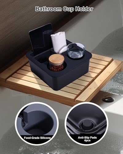 Portavasos para carro Bonfixe 9x9x4 pulgadas negro miniatura 5