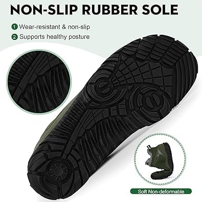 Image of Winter Footwear Barefoot Shoes Women Men Zero Drop Barefoot Hiking Boots Slip On Warm Waterproof Snow Boot Minimalist Wide Toe Ankle Booties Five Finger Hike Shoes Outdoor