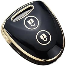 For TOYOTA For Grand For Avanza For Daihatsu For Xenia For Alza For Myvi For Axia For Perodua 2 Buttons TPU Car Key Cover CaseGold Line Black