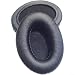 Ersatz-Ohrpolster 80 x 60 mm, ovale Standard-Kopfhörer-Kissen für Over-Ear-Gaming-Headsets, weicher, atmungsaktiver Schaumstoff mit Slip-On-Design, schwarz genarbt (genarbtes Leder), 2 Stück