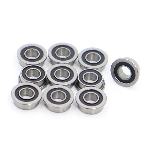 TMP1105 Flange Ball Bearings MF63-2RS Flanged Ball Bearing 3x6x2.5mm (10 PCS) ABEC-1 Miniature Flanged Ball Bearings LF-630DD MF63RS
