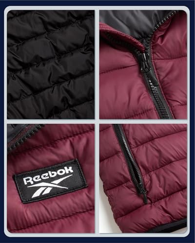 Image of Reebok Boys Winter Coat - Lightweight Insulated Puffer Jacket - Wind & Water Resistant Quilted Hooded Winter Jacket for Boys