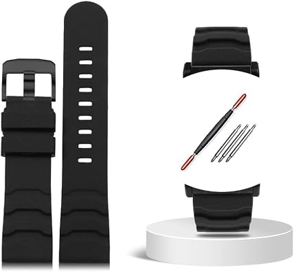 Quick Release Silicone Watch Bands Replacement Rubber Watch Straps 22mm 24mm Smartwatches Bands for Men and Women Waterproof Sport Watchbands with 3 Colors and Black/Silver clasp