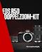 Canon EOS R50 Systemkamera + RF-S 18-45mm + RF 75-300mm Doppelzoom Kit - Spiegellose Kamera (Digitalkamera mit Autofokus + Motiverkennung für Personen Augen Tiere Fahrzeuge, 4k Video.) schwarz