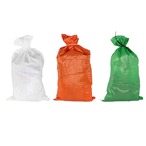 SGT KNOTS Heavy Duty Barrier Lightweight Polypropylene Reusable Sand Bags for Flood Control (14x26 in - 100 Pack, Green)