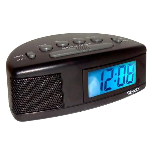 Westclox Extra Loud Alarm Clock for Heavy Sleepers, Easy-to-Read LCD Display with Adjustable Alarm and Snooze (Black)
