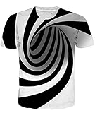 3D gedruckte Rundhals T-Shirt Fanient Herren Kurzarm T-Shirt Jung T-Shirt mit Rundhalsausschnitt Lässiges T-Shirt mit Gedruckte Shirt XL