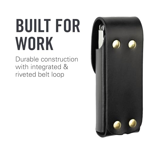 Leatherman Lederholster - Holster für Charge+, Curl, Skeletool, Skeletool CX, Skeletool RX, Wave+ Modelle - Schwarz Groß