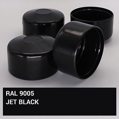 Miniatura 3 de Skir Co 4 Piezas Tapas Para Postes De Valla Redondas De 60 Mm, Tapas Negras De Plástico Para Postes De Valla Redondas, Cubiertas De Poste De Valla, Color Negro Ral 9005